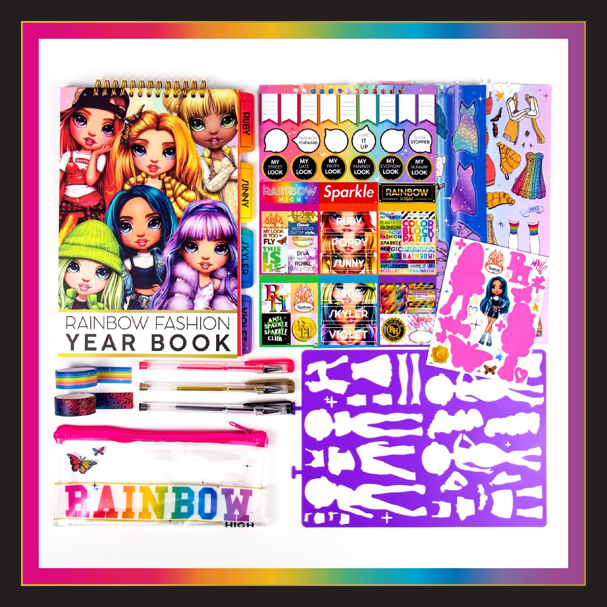 Foto 2 | Fashion Runway Rainbow High Con 6 Muñecas Troqueladas Y Más De 100 Unidades. - Venta Internacional.
