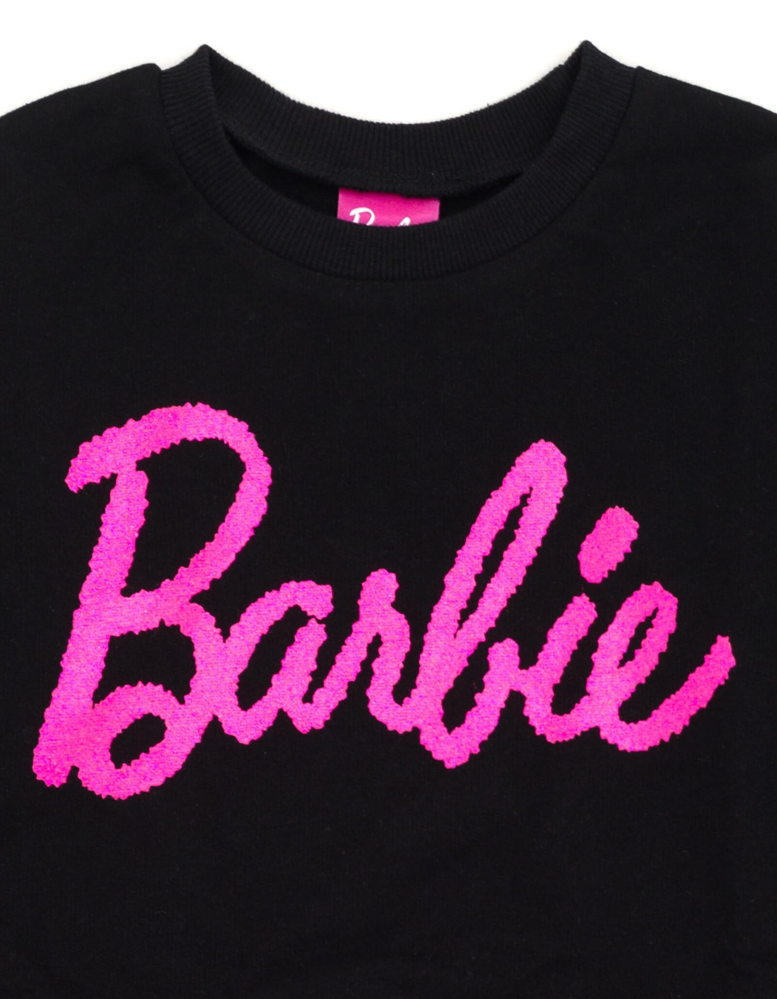 Foto 5 pulgar | Vestido Barbie Para Niñas Pequeñas, Felpa Francesa, Negro, 5t, Manga Larga - Venta Internacional.