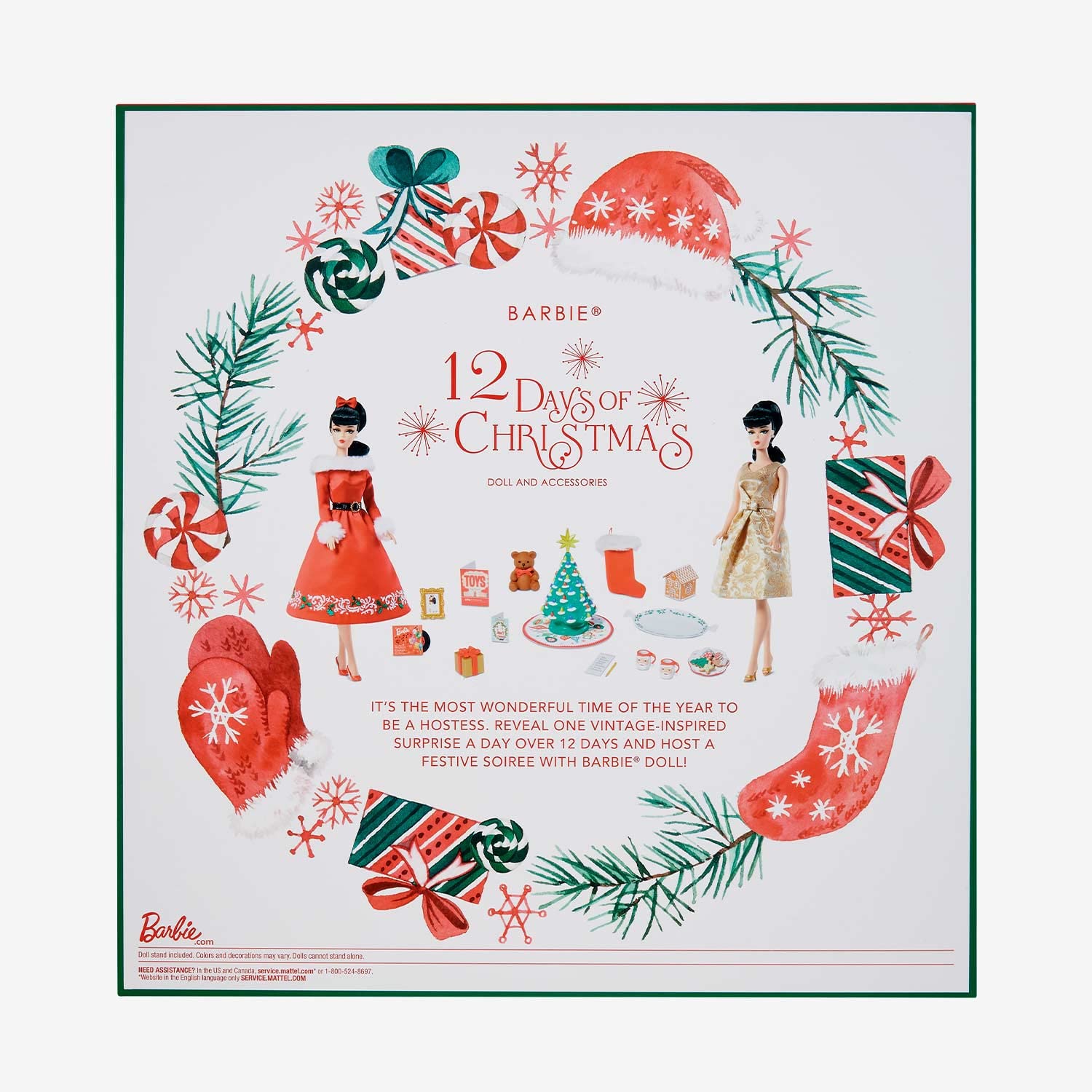 Foto 4 | Muñeca Barbie Signature 12 Días De Navidad Con Accesorios - Venta Internacional.