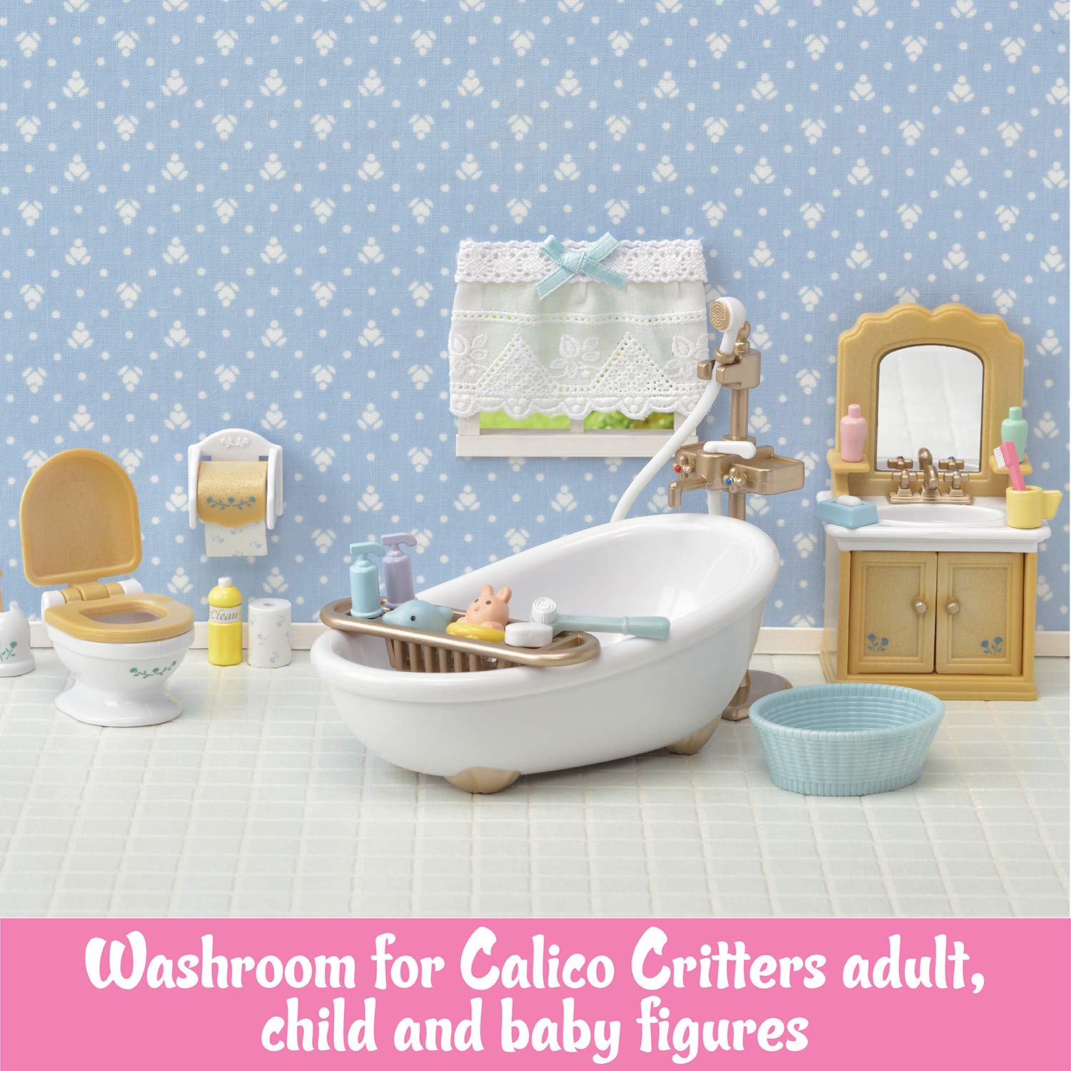 Foto 3 | Juego De Muebles Toy Dollhouse Calico Critters Country Bathroom - Venta Internacional.
