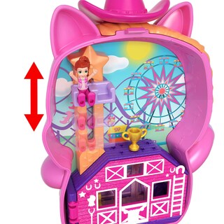 Foto 4 | Playset Polly Pocket Pony Rodeo Compact Con 1 Micromuñeca - Venta Internacional.