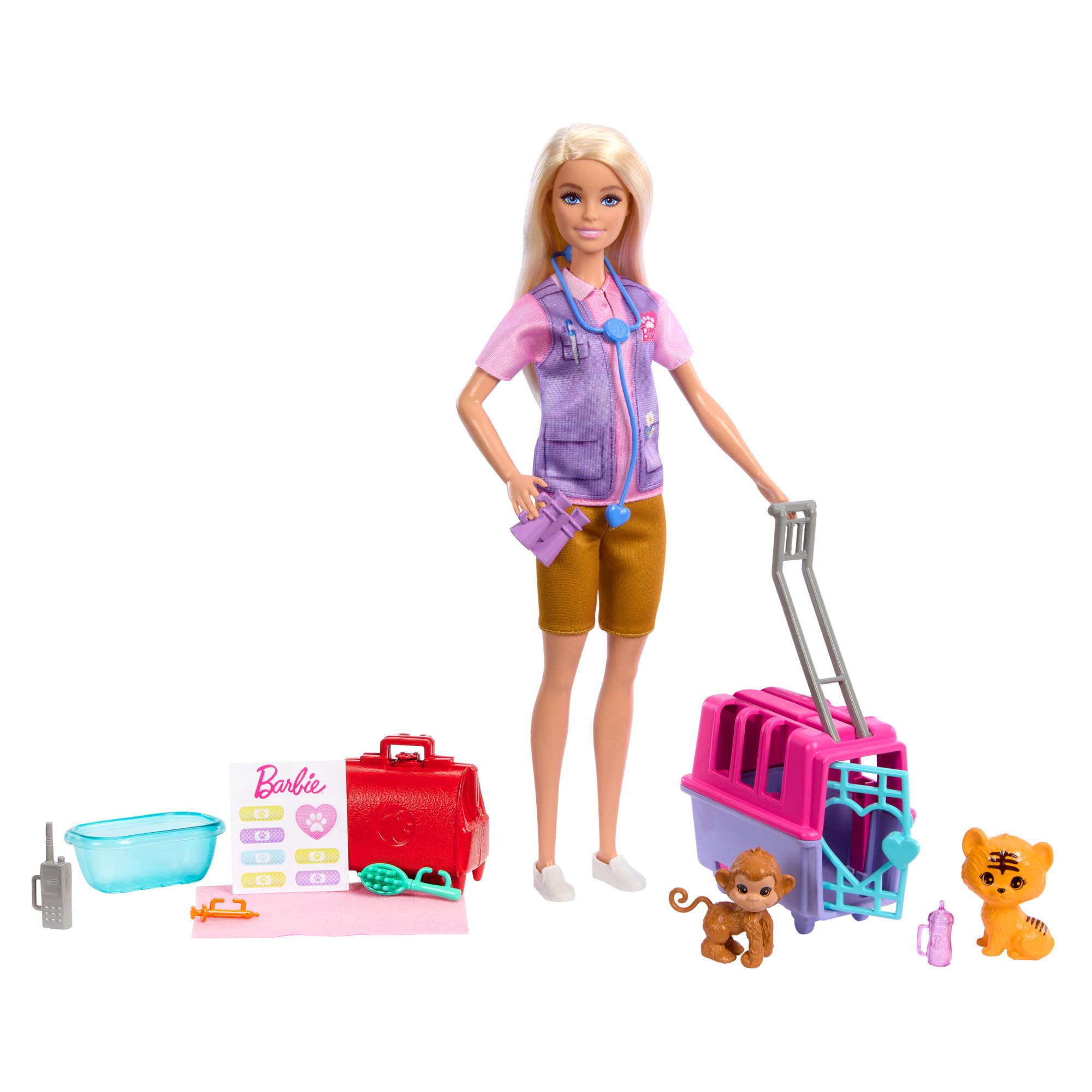 Foto 1 | Set De Juego Barbie Animal Rescue & Recovery Con Muñeca Rubia - Venta Internacional.