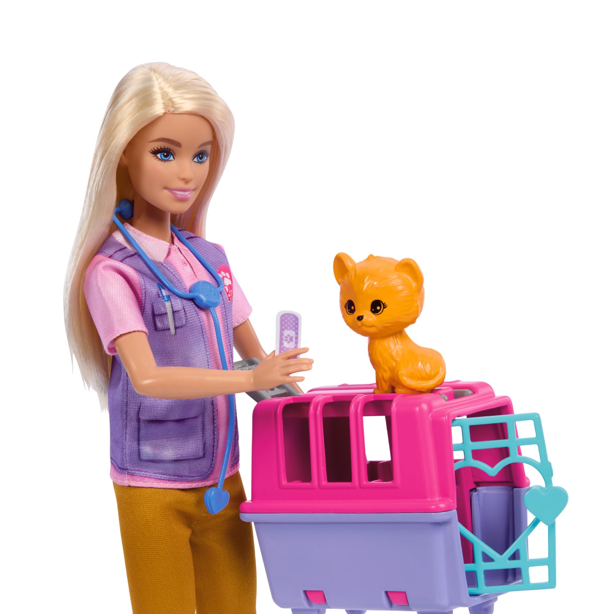 Foto 3 pulgar | Set De Juego Barbie Animal Rescue & Recovery Con Muñeca Rubia - Venta Internacional.