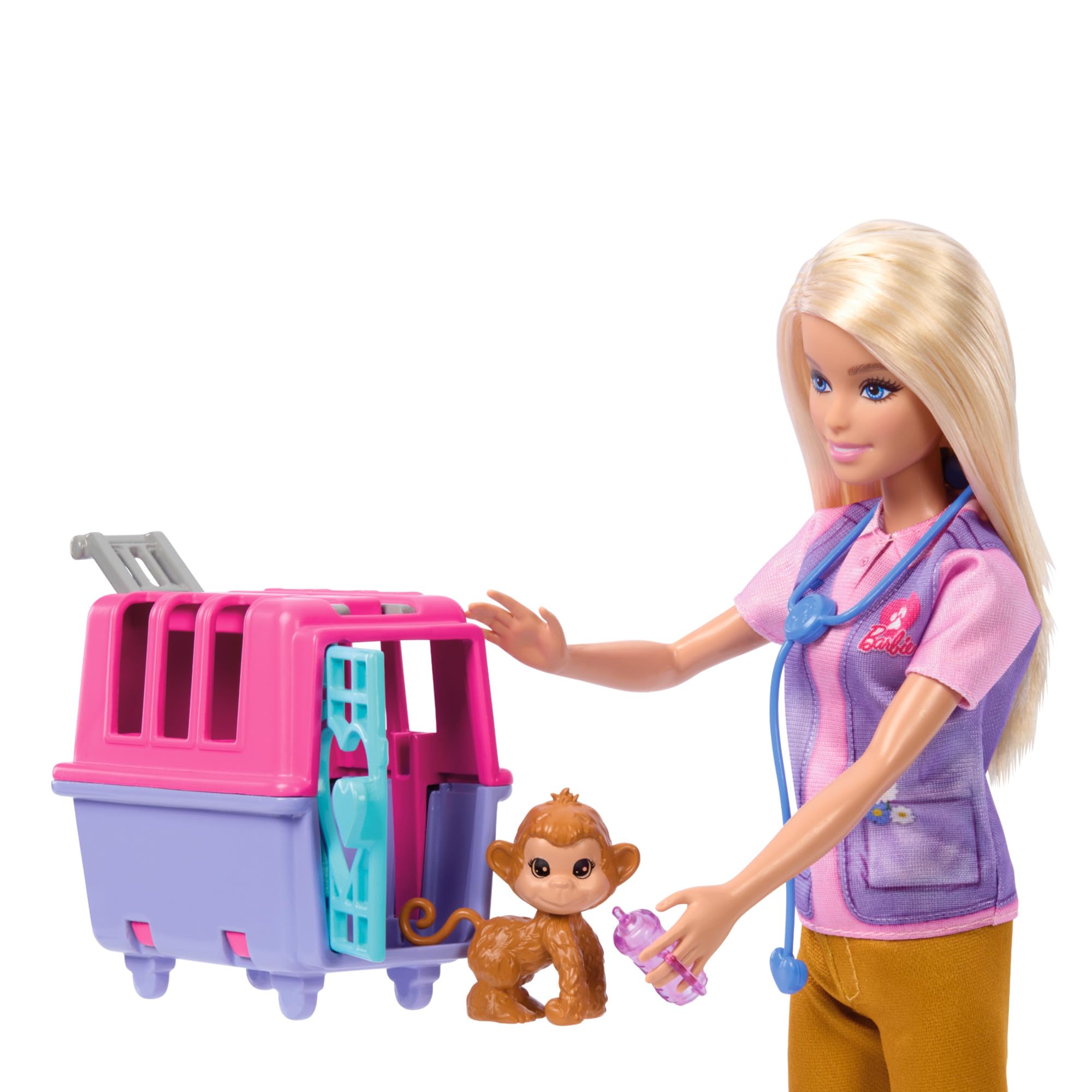 Foto 4 pulgar | Set De Juego Barbie Animal Rescue & Recovery Con Muñeca Rubia - Venta Internacional.
