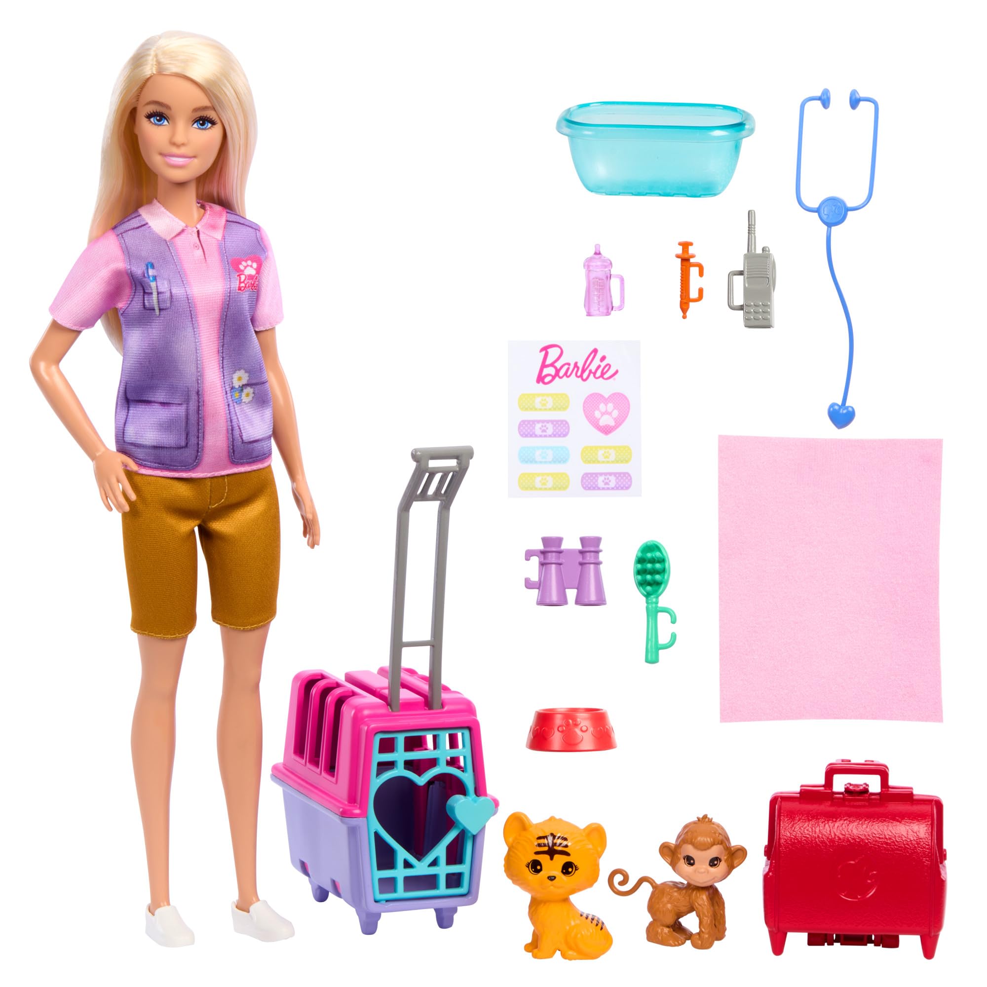 Foto 5 pulgar | Set De Juego Barbie Animal Rescue & Recovery Con Muñeca Rubia - Venta Internacional.