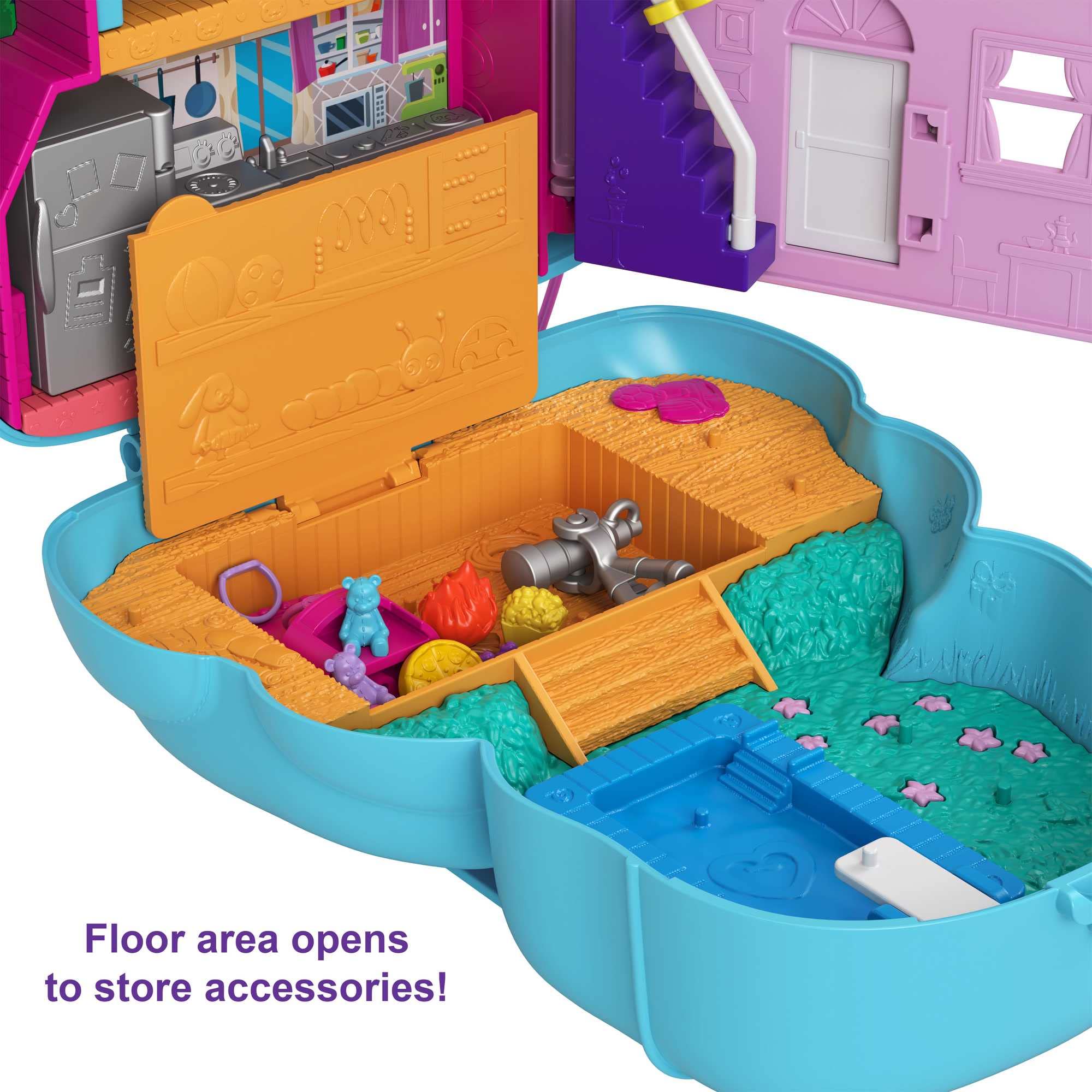 Foto 5 | Juguete De Viaje Polly Pocket 2 En 1 Con 2 Micromuñecas Y 16 Unidades - Venta Internacional.
