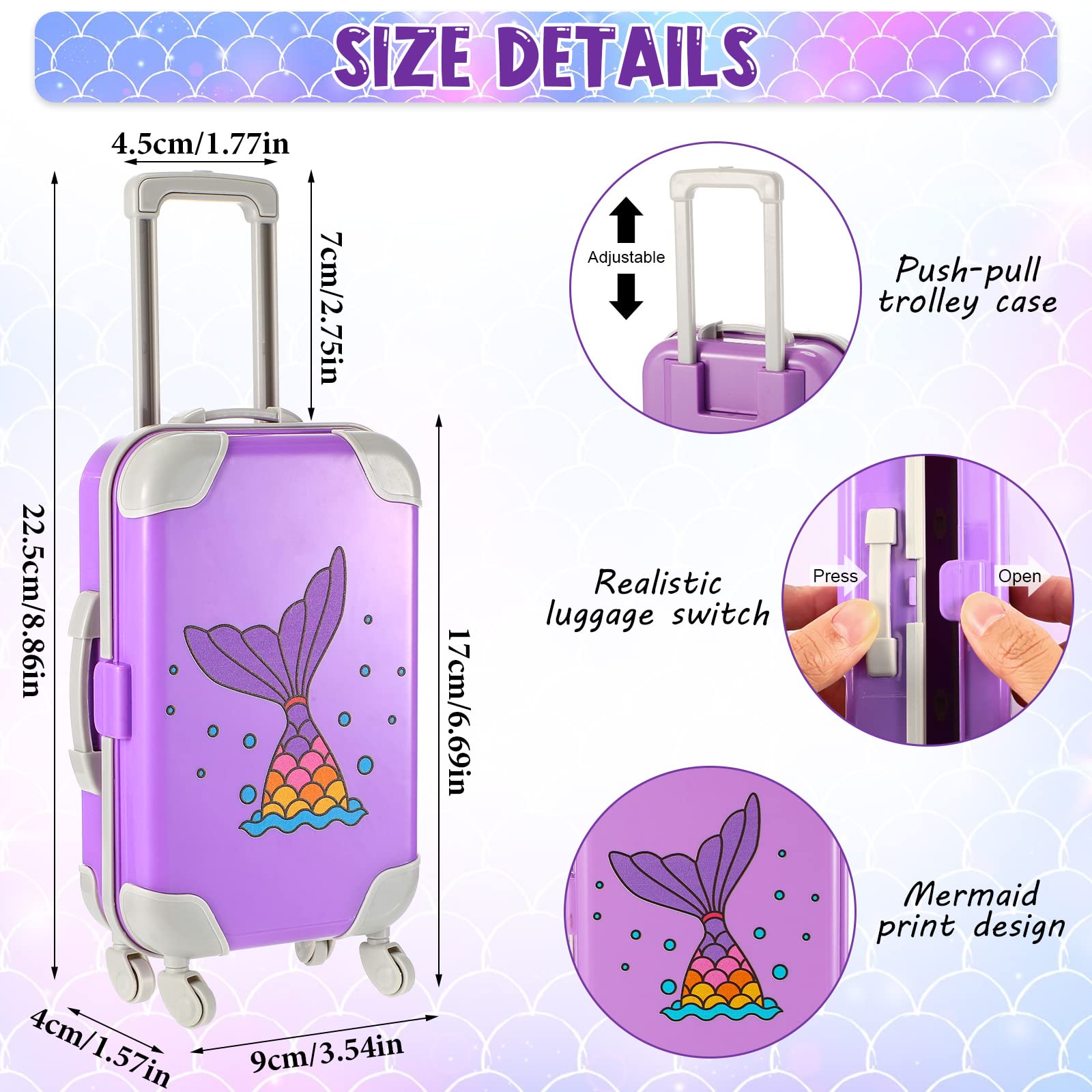 Foto 4 pulgar | Set De Equipaje De Viaje Para Muñecas Skylety Para Muñecas De 18 Pulgadas - Venta Internacional.