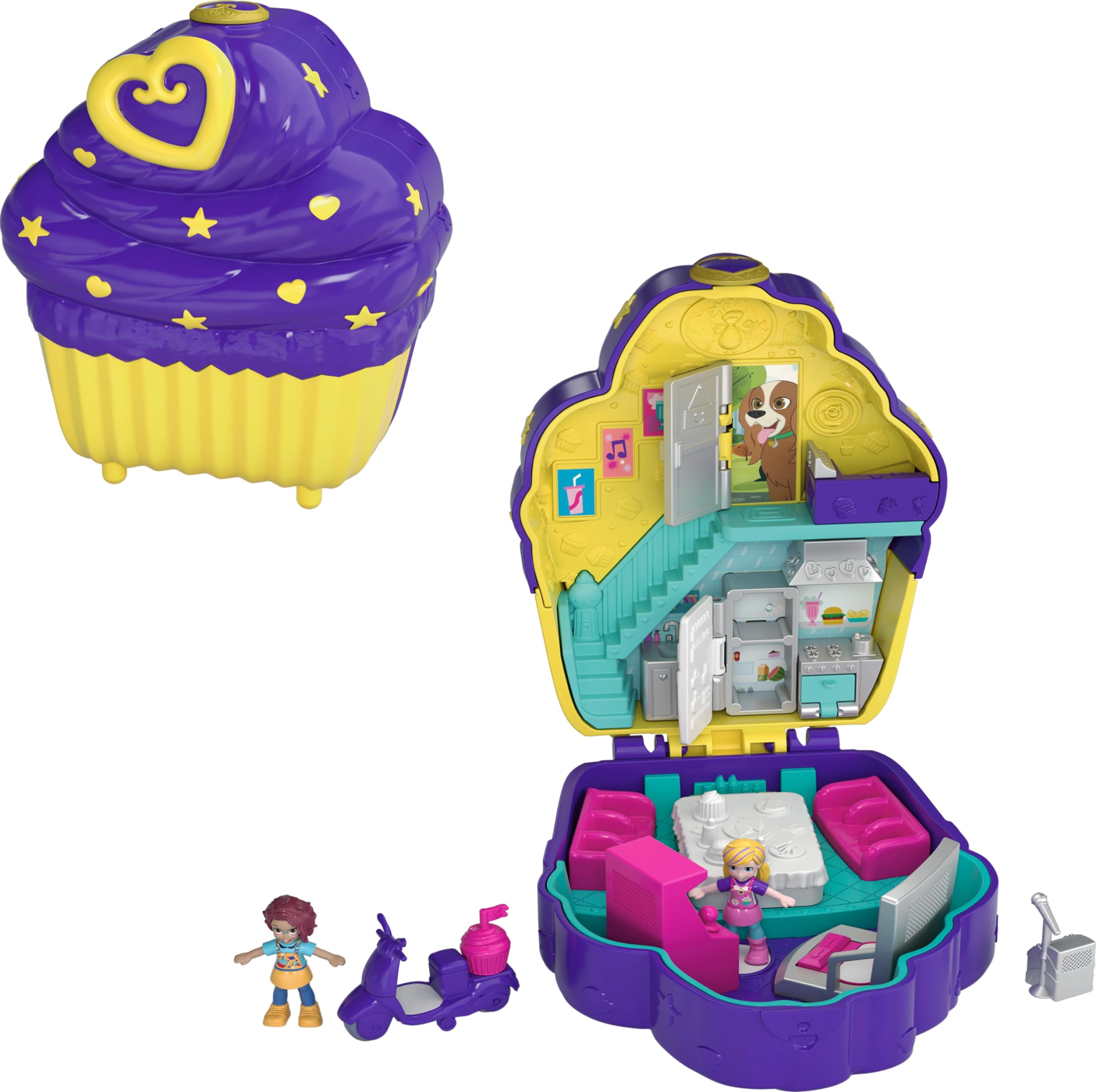 Foto 2 pulgar | Playset Polly Pocket World Cupcake Con 2 Micromuñecas - Venta Internacional.