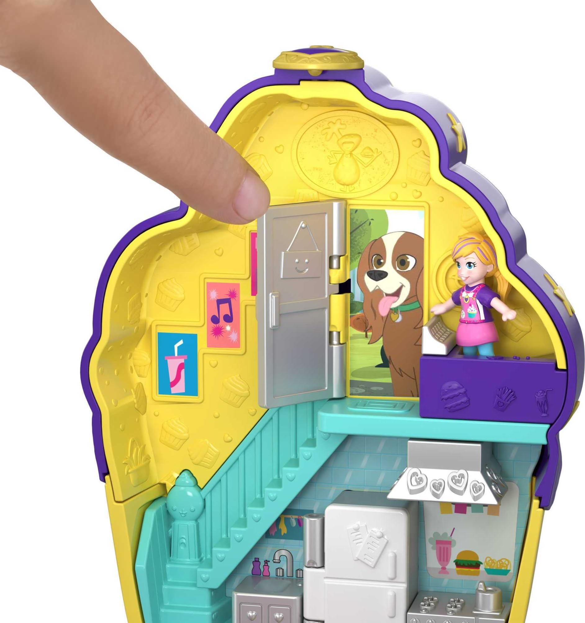 Foto 5 | Playset Polly Pocket World Cupcake Con 2 Micromuñecas - Venta Internacional.