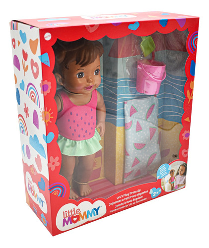 Foto 3 pulgar | Little Mommy Negra Juguemos A Vestirnos Playa 30cm Mattel
