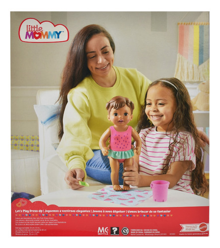 Foto 4 pulgar | Little Mommy Negra Juguemos A Vestirnos Playa 30cm Mattel