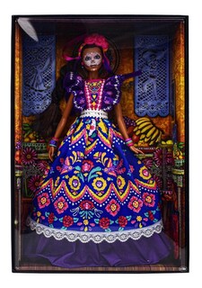 Foto 1 | Barbie Asignature Dia De Muertos Vestido Violeta 30cm Mattel