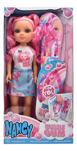 Nancy Bubble Gum Con Sandalias Para Ti Muñeca 44cm Famosa