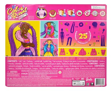 Foto 3 | Barbie Color Reveal Brillantina 25 Sorpresas Violeta Mattel