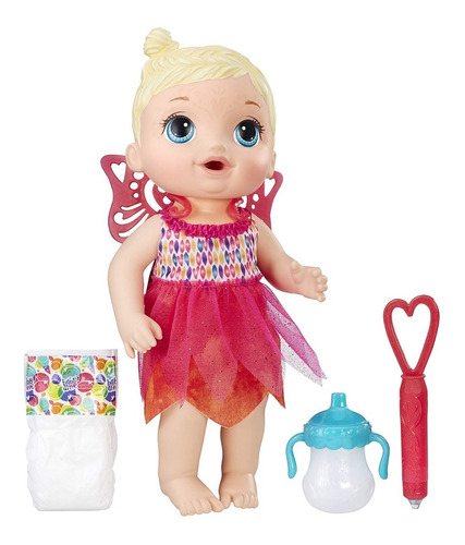 Foto 4 pulgar | Baby Alive Bebe Hada Magica Vestido Rojo Hasbro Cd