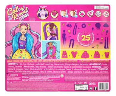 Foto 3 | Barbie Color Reveal Brillantina 25 Sorpresas Rosa Mattel