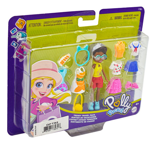 Foto 3 pulgar | Polly Pocket Surtido De Vacaciones Shani Mattel