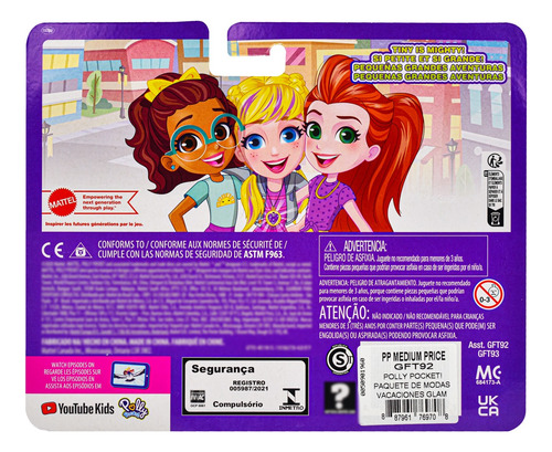 Foto 4 pulgar | Polly Pocket Surtido De Vacaciones Shani Mattel