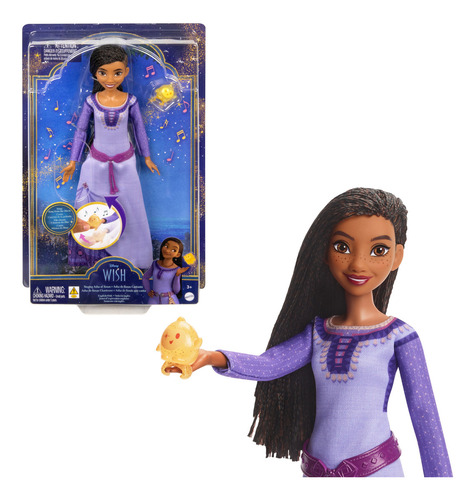 Foto 2 pulgar | Muñeca Mattel Disney Wish Asha De Rosas Cantante