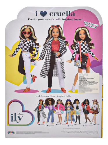 Foto 4 pulgar | Disney Muñeca Ily 4ever Cruella 28 Cm Jakks Pacific