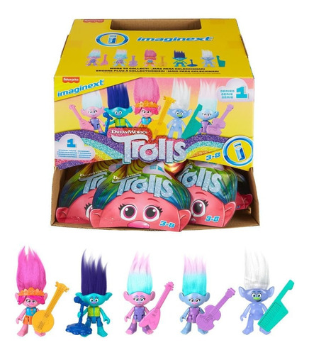 Foto 4 pulgar | Imaginext Trolls Caja 28 Sobres Sorpresa Serie1 Fisher Price