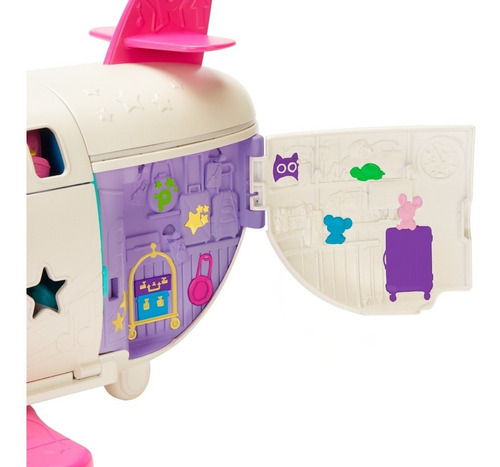Foto 4 pulgar | Polly Pocket Muñeca Jet Aventuras Fabulosas 6 Areas Mattel