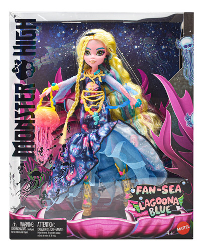 Foto 1 | Monster High Lagoona Blue Fan Sea Muñeca 27cm Mattel