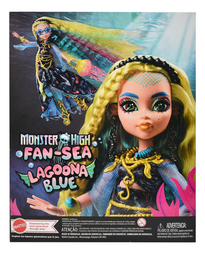 Foto 3 | Monster High Lagoona Blue Fan Sea Muñeca 27cm Mattel