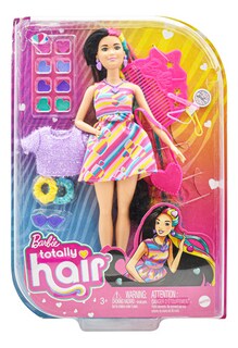 Foto 1 | Barbie Totally Hair Vestido De Corazones Muñeca Mattel Cd