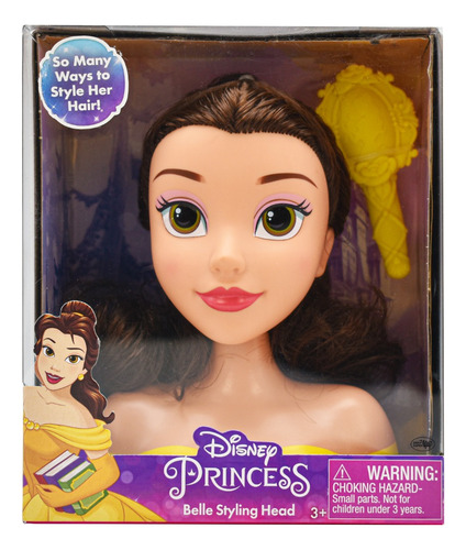 Foto 2 pulgar | Disney Princesa Bella Cabeza De Peinado 15cm Just Play