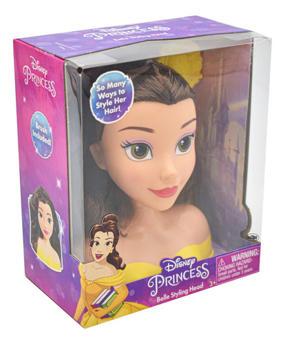 Foto 3 pulgar | Disney Princesa Bella Cabeza De Peinado 15cm Just Play