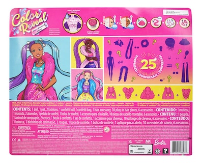 Foto 3 | Barbie Color Reveal Brillantina 25 Sorpresas Azul Mattel