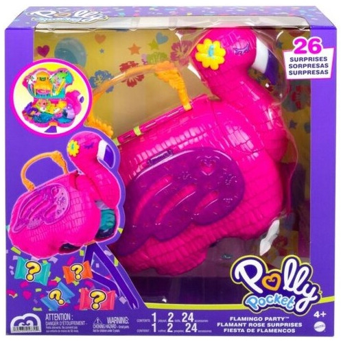 Foto 1 | Polly Pocket Fiesta De Flamingos 26 Sorpresas Mattel