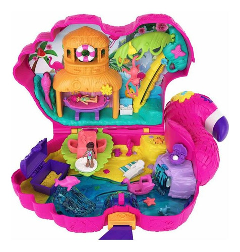 Foto 2 | Polly Pocket Fiesta De Flamingos 26 Sorpresas Mattel