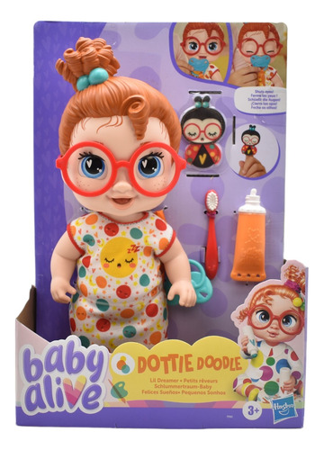 Foto 1 | Baby Alive Dottie Doodle Felices Sueños Muñeca 31cm Hasbro