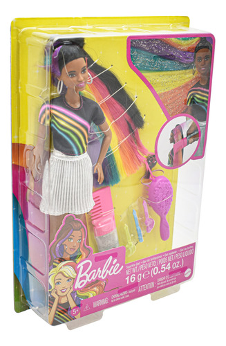 Foto 4 pulgar | Barbie Morena Peinados Brillantes Multicolor 30cm Mattel Cd