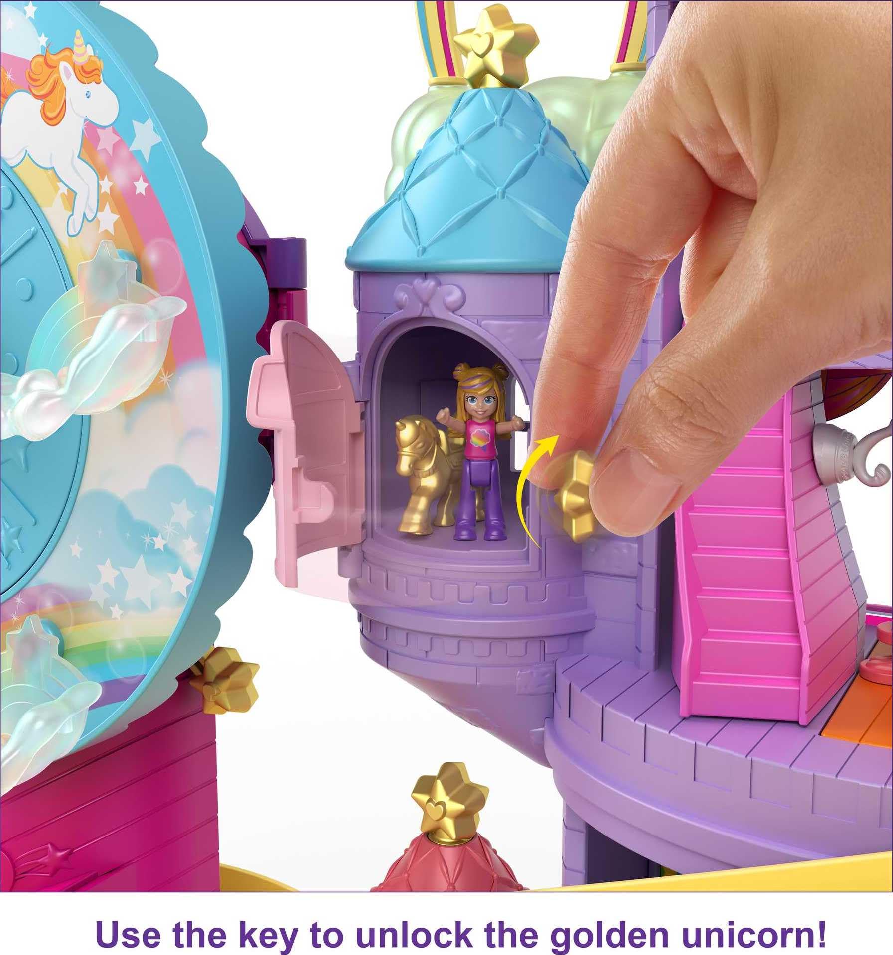 Foto 6 | Parque Temático Polly Pocket Rainbow Funland Con 3 Atracciones Y 7 Áreas - Venta Internacional.