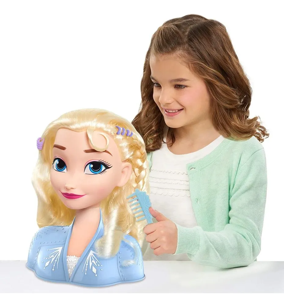 Foto 2 pulgar | Princesa Elsa Cabeza Para Peinar 14 Accesorios Disney