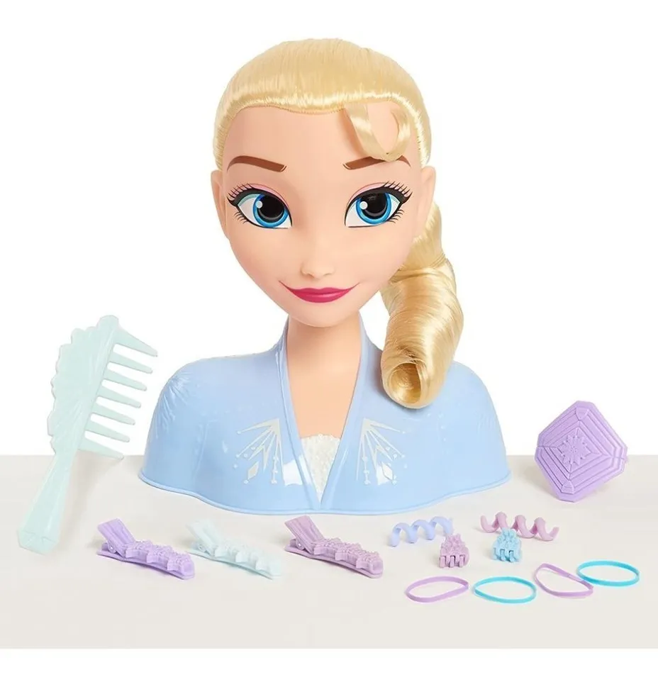 Foto 4 pulgar | Princesa Elsa Cabeza Para Peinar 14 Accesorios Disney