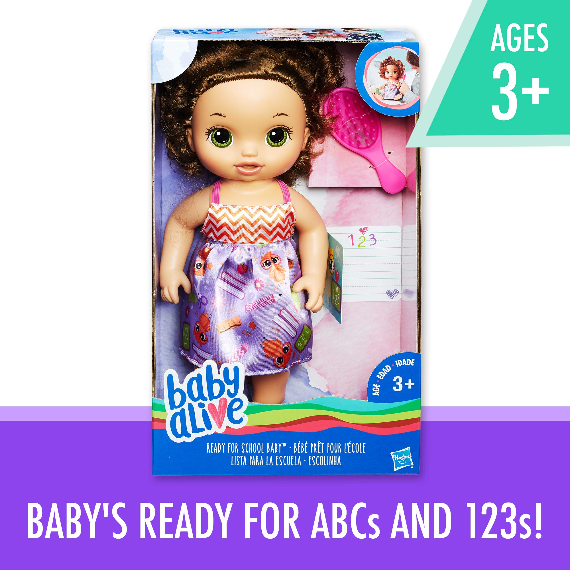 Foto 3 pulgar | Baby Doll Baby Alive  Lista Para La Escuela  C2695  Cabello Castaño - Venta Internacional.