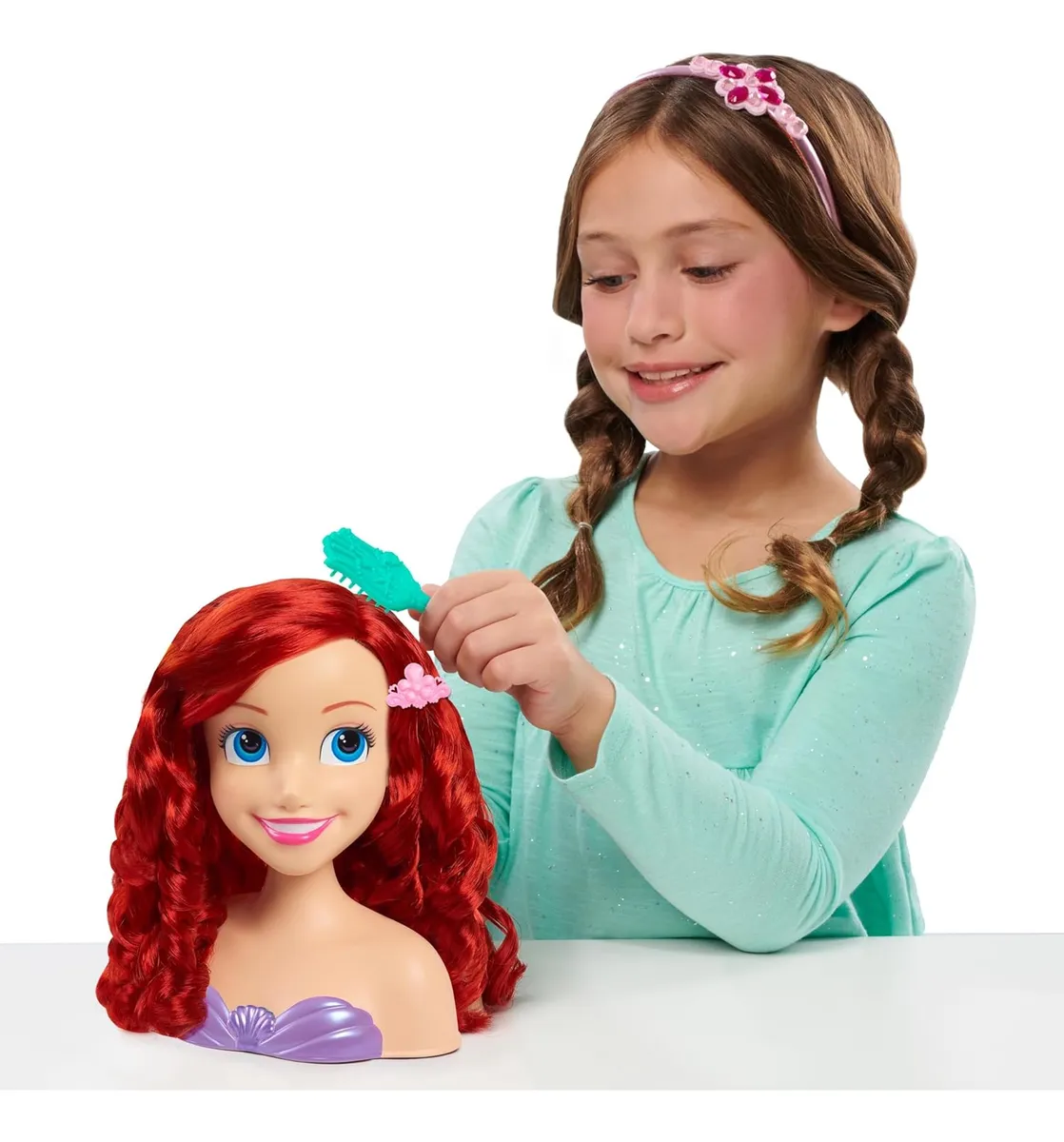 Foto 2 pulgar | Princesa Ariel Cabeza Para Peinar 7 Accesorios Disney