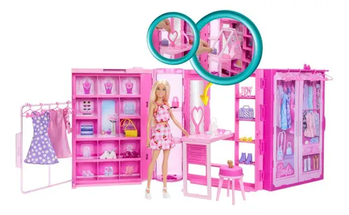 Foto 3 pulgar | Barbie Clóset De Los Sueños Con Accesorios Y Muñeca