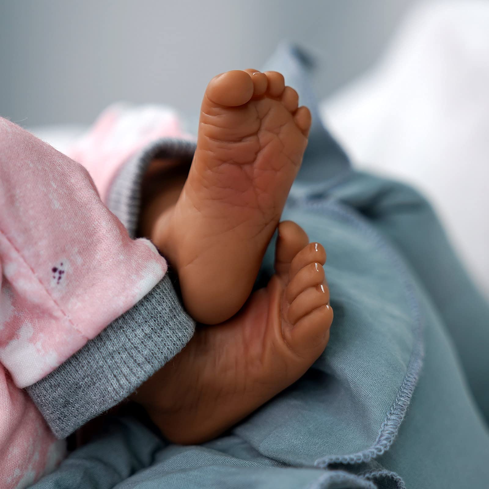 Foto 5 pulgar | Muñeca Reborn Jizhi Relike Afroamericana De 43 Cm Con Kit De Alimentación - Venta Internacional.