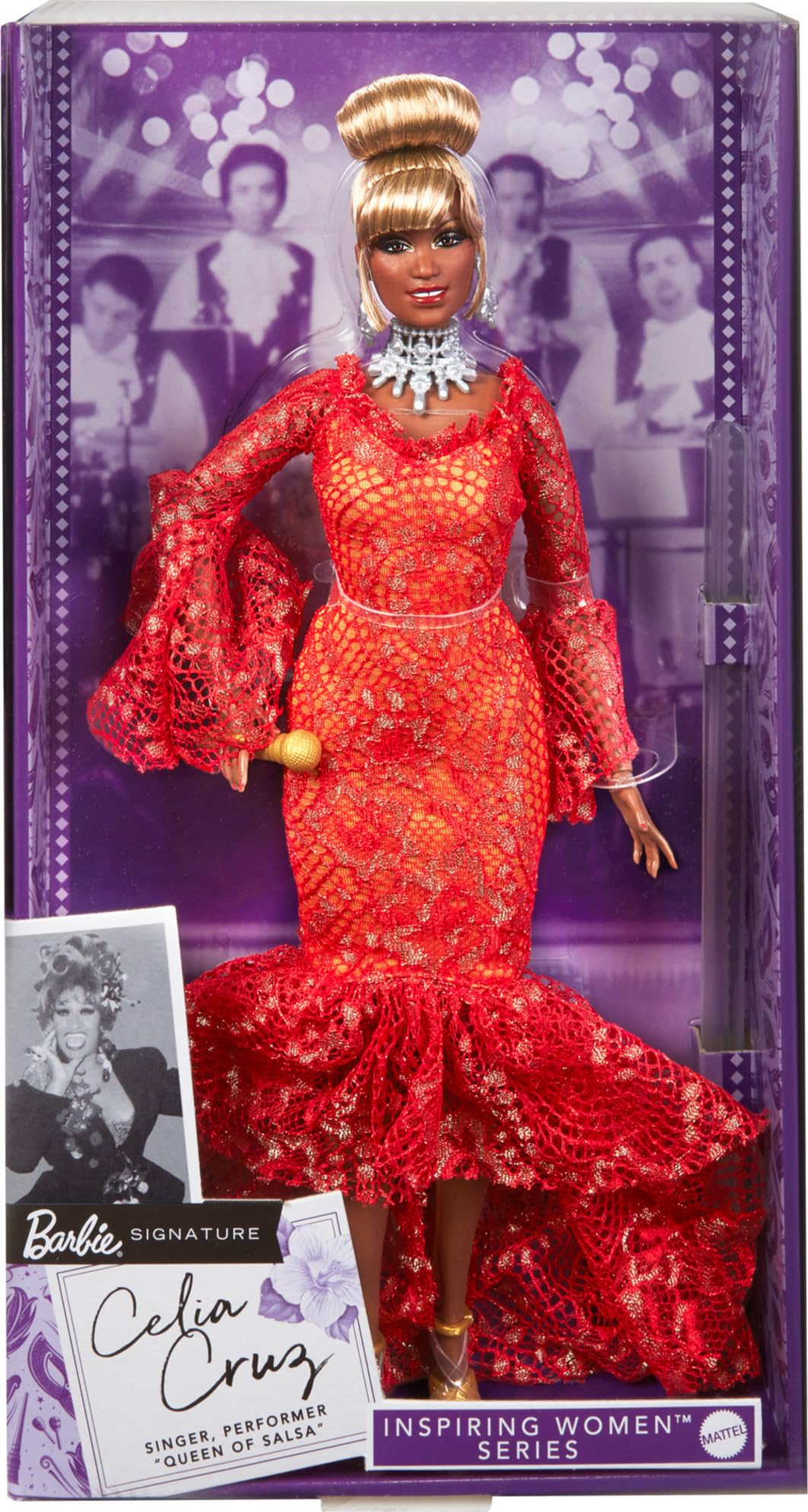 Foto 2 pulgar | Muñeca Barbie Que Inspira A Las Mujeres Celia Cruz  Reina De La Salsa - Venta Internacional.