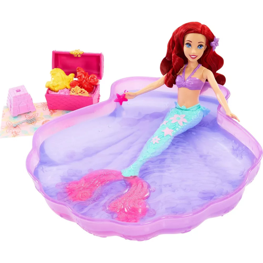 Foto 3 pulgar | Muñeca Ariel Disney Princess C/piscina Y Arena Moldeable