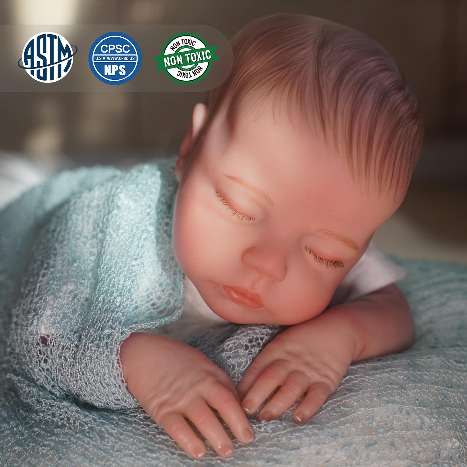 Foto 6 pulgar | Muñeca Reborn Ksbd Delilah De 49 Cm Con Venas Realistas De 1 4 Kg - Venta Internacional.