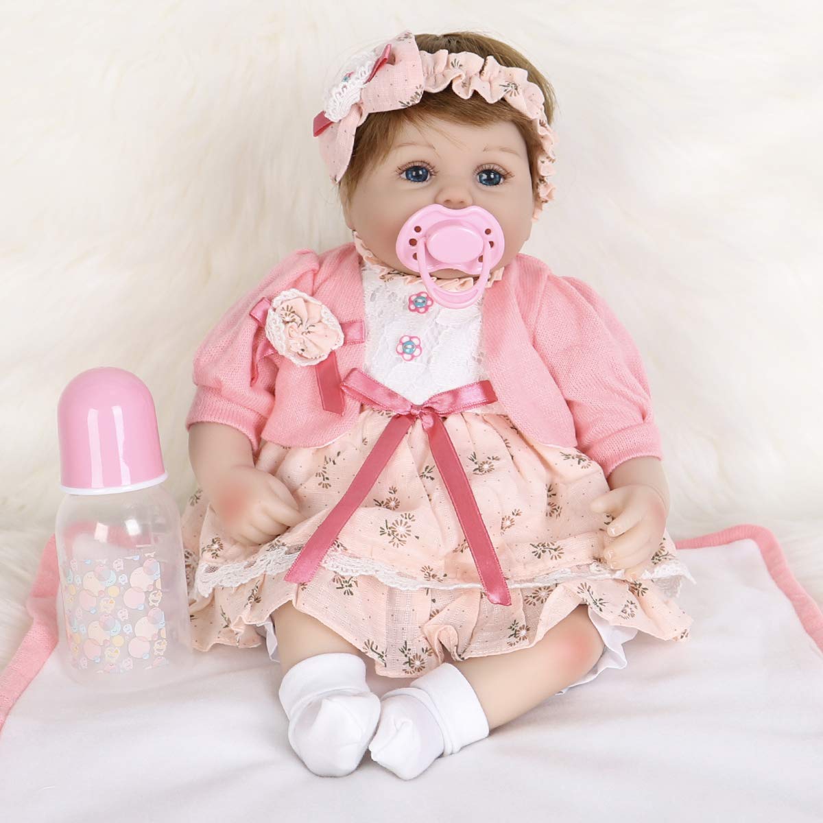 Foto 2 pulgar | Muñeca Reborn Enadoll De Vinilo De Silicona Realista De 40 Cm Para Niña - Venta Internacional.