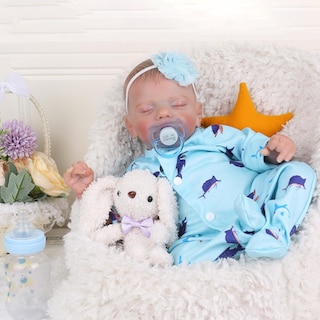 Foto 5 | Muñeca Reborn Ksbd Realista Para Dormir 46 Cm Realista Con Accesorios - Venta Internacional.