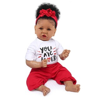 Foto 1 | Muñeca Reborn Ksbd Negra 50 Cm Con Cuerpo Suave Para Niños Mayores De 3 Años - Venta Internacional.