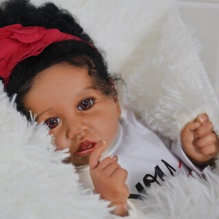 Foto 4 | Muñeca Reborn Ksbd Negra 50 Cm Con Cuerpo Suave Para Niños Mayores De 3 Años - Venta Internacional.